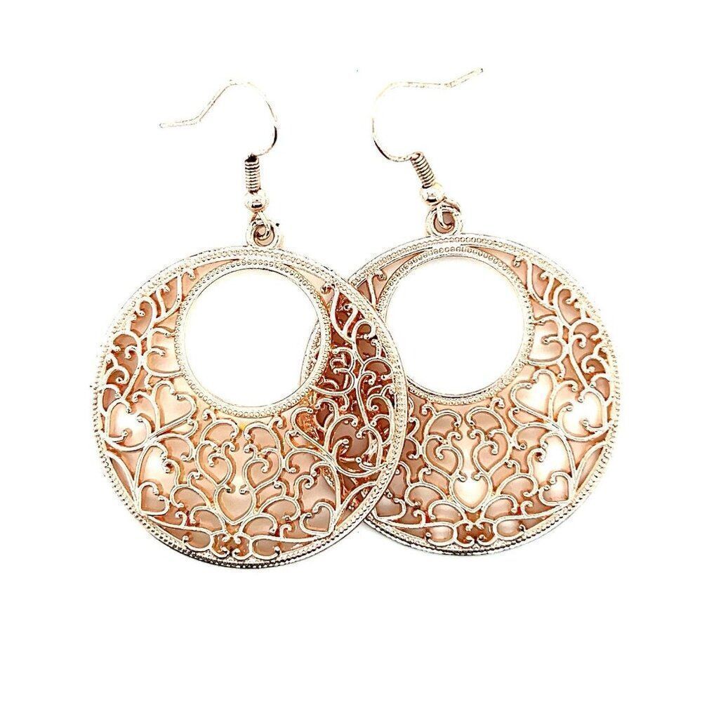Rose‎ Gold Circle Earrings